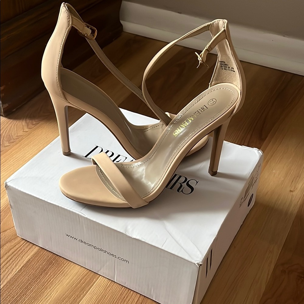 Karrie Nude Dream Pairs Women's Ankle Strap Stiletto High Heel Sandals